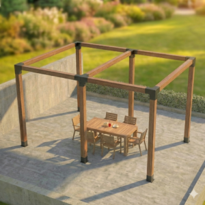 6 base brackets pergola kit – ultimate diy outdoor building solution